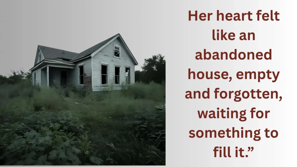 Alone like an abandoned house-similes for alone

