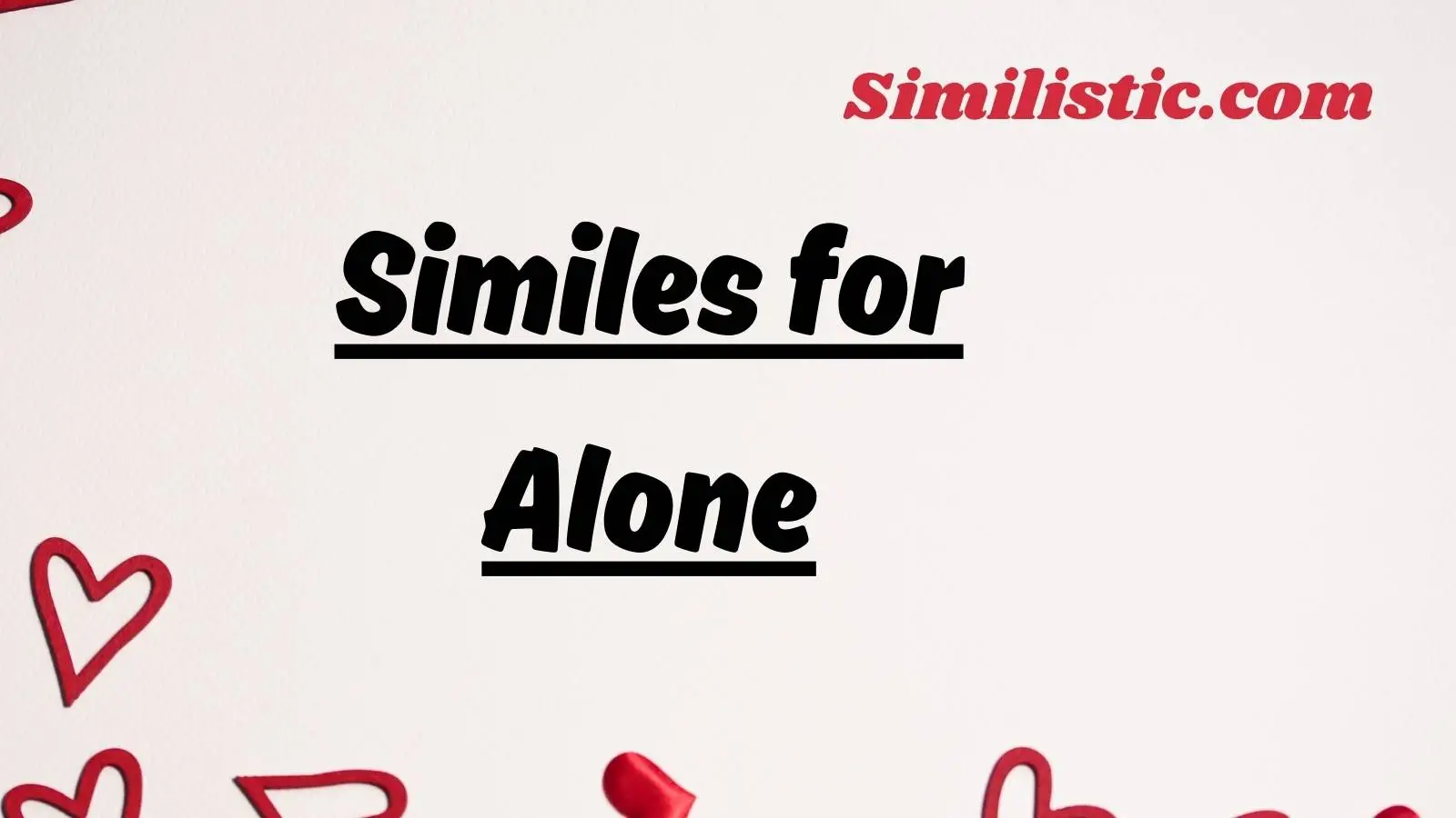Similes for Alone