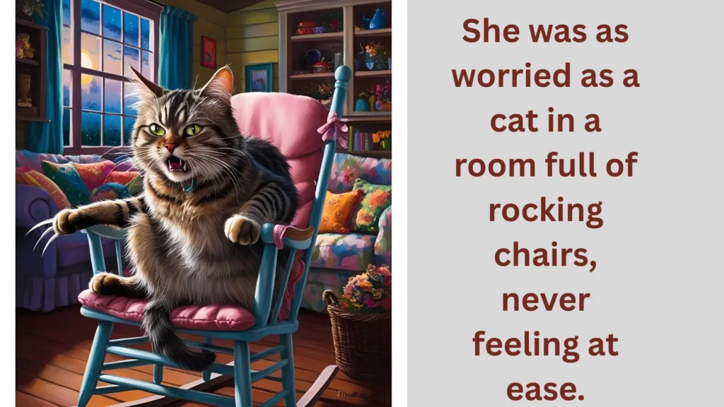 As worried as a cat in a room