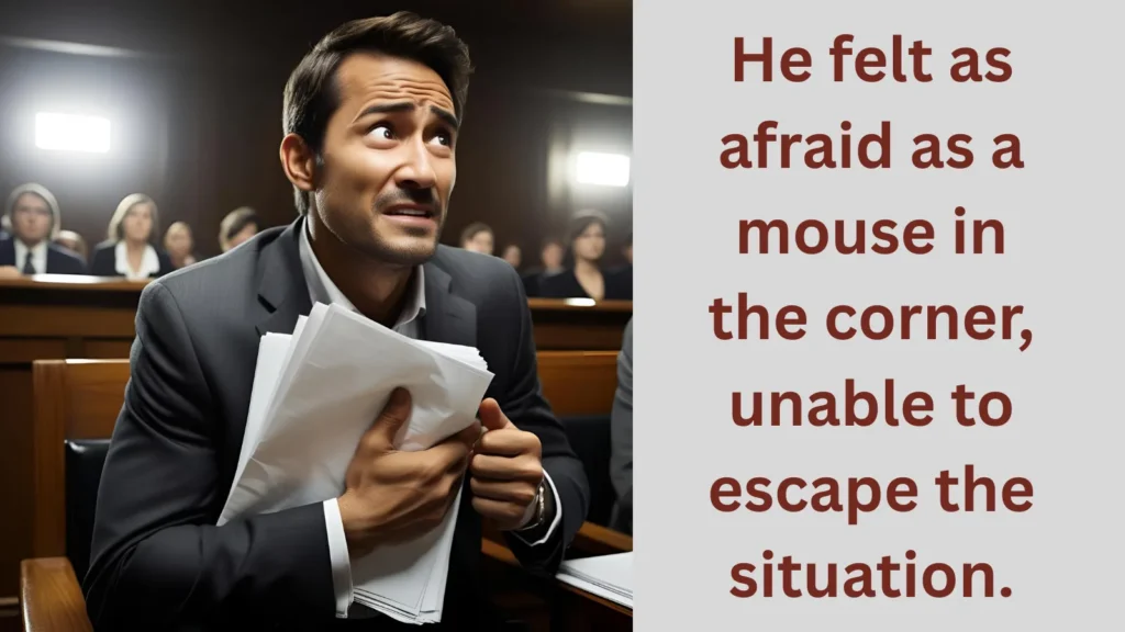 As afraid as a man on trial