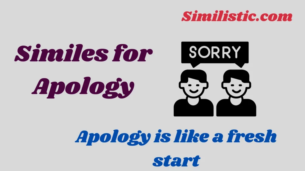 Similes for Apology