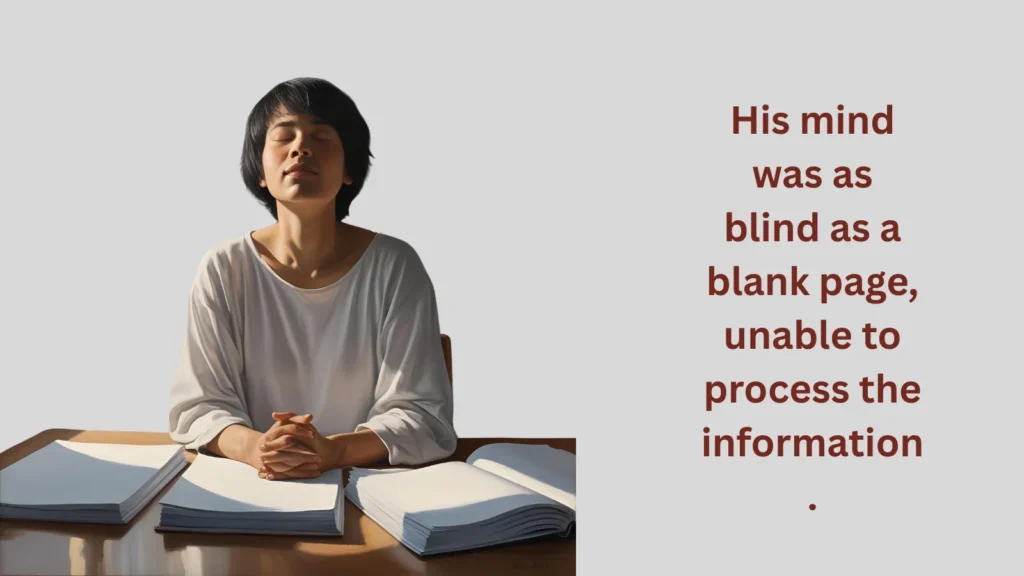 As blind as a blank page