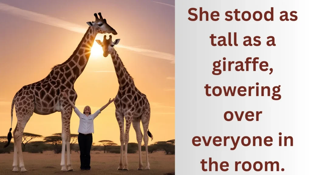 As tall as a giraffe: similes  for tall