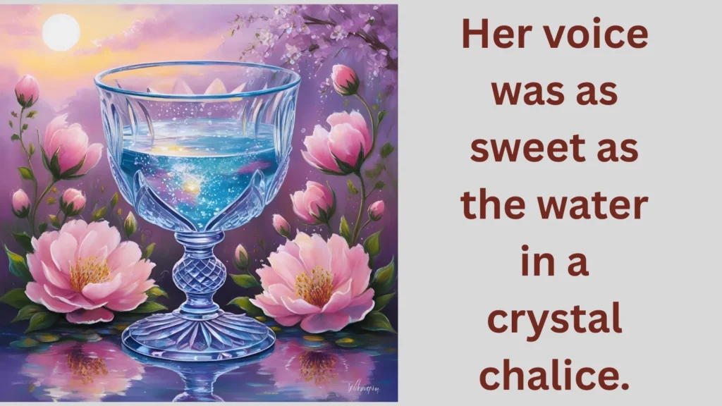 Water is like a crystal chalice