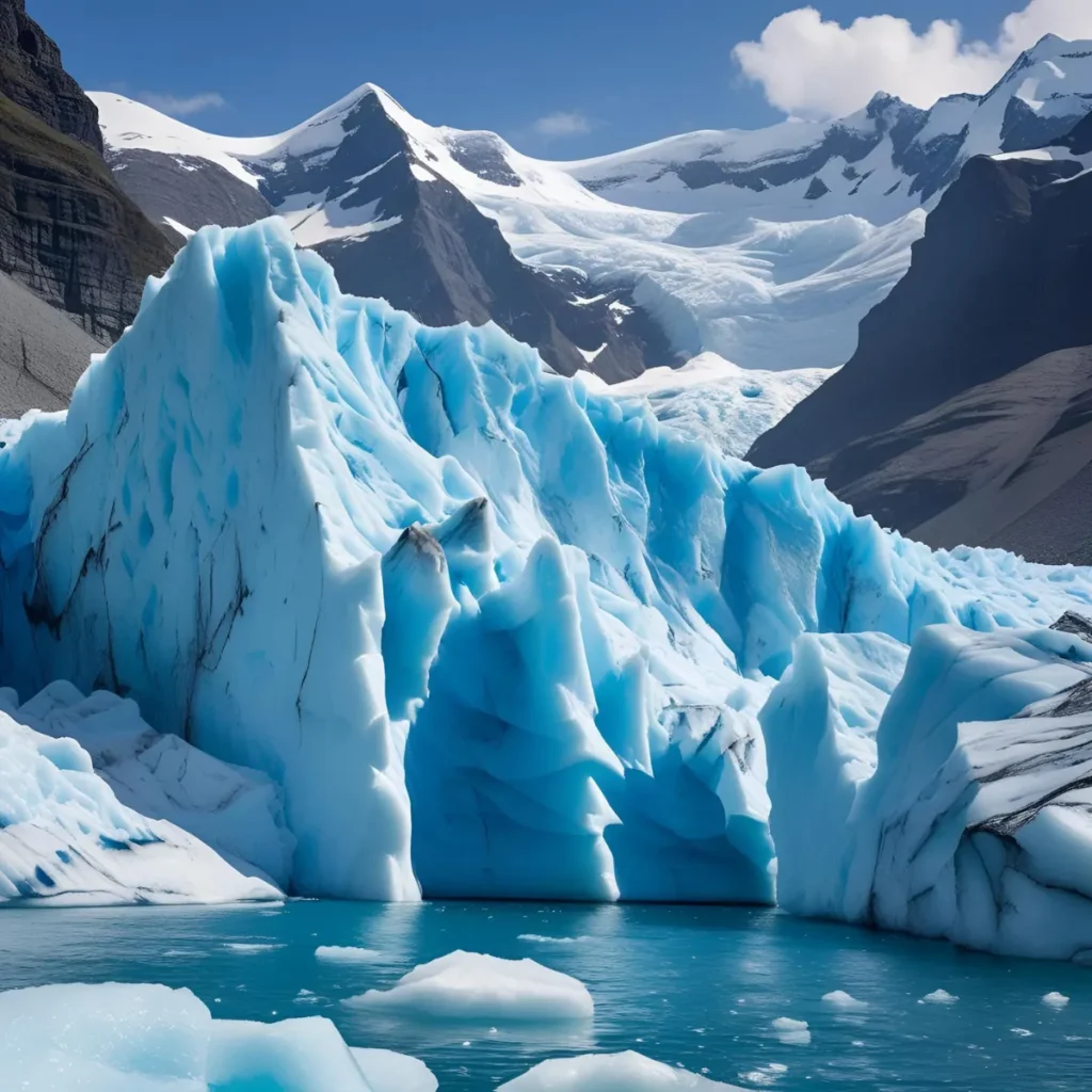 As blue as a glacier