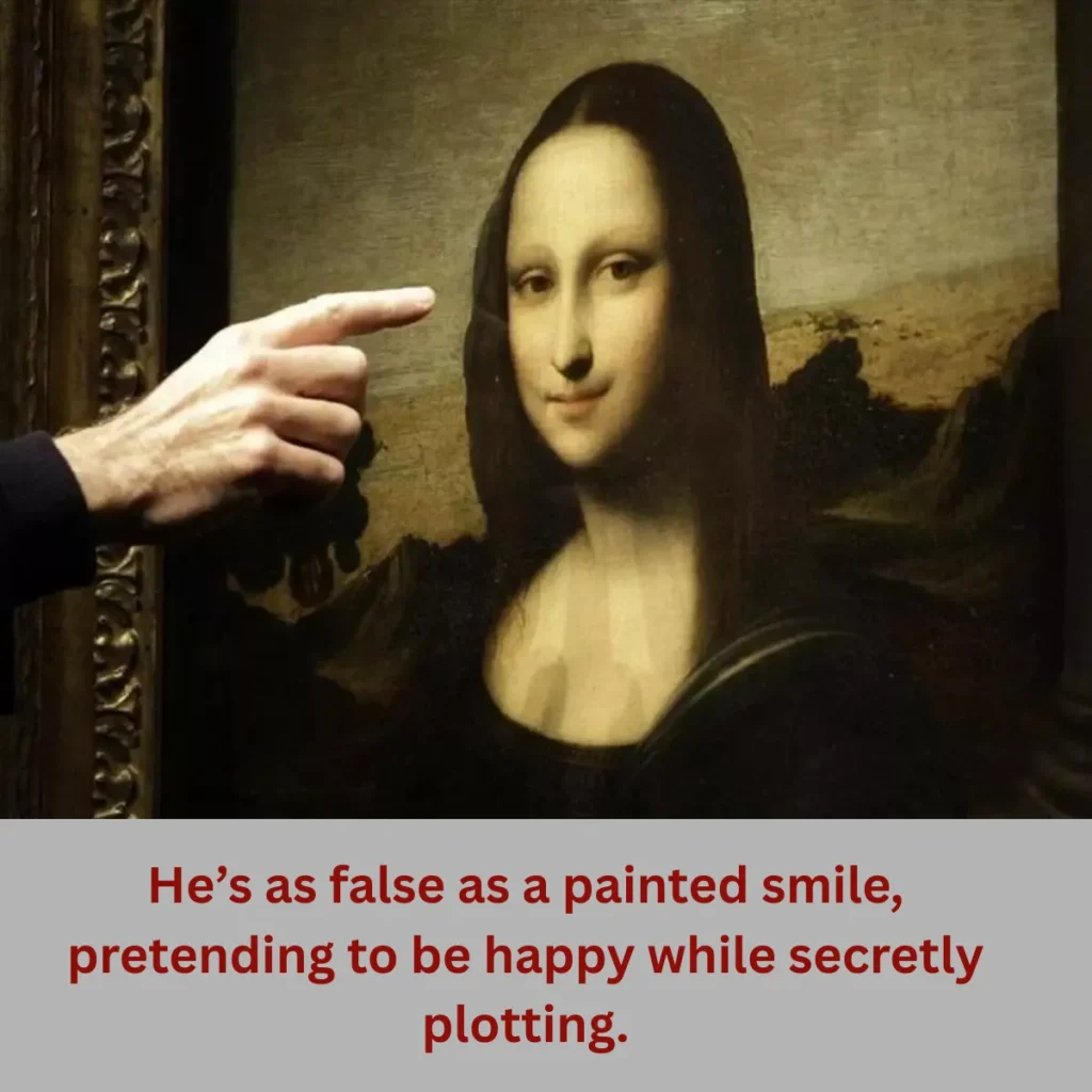 A false painted smile