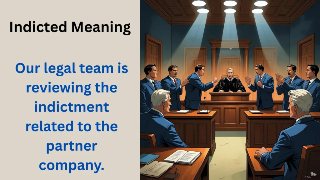 Indicted meaning in Professional Settings