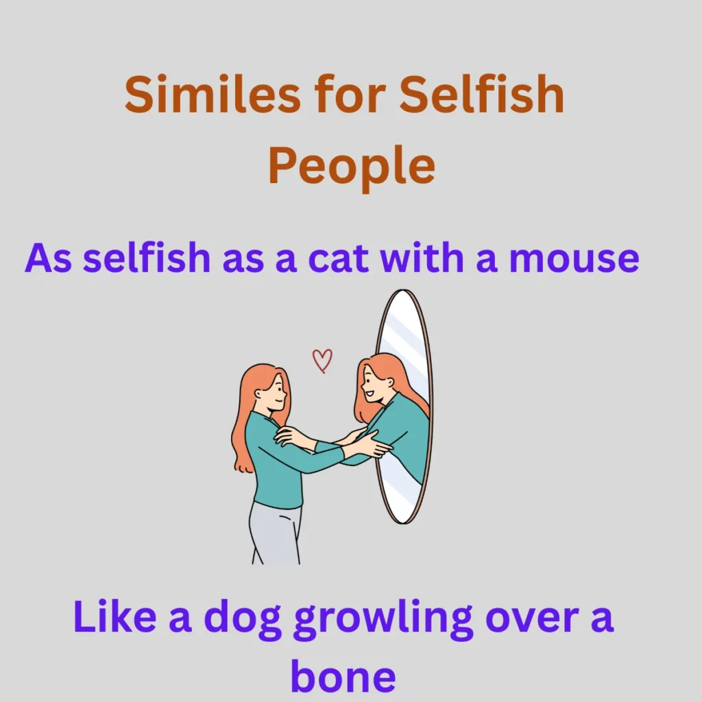 A selfish girl  before mirror