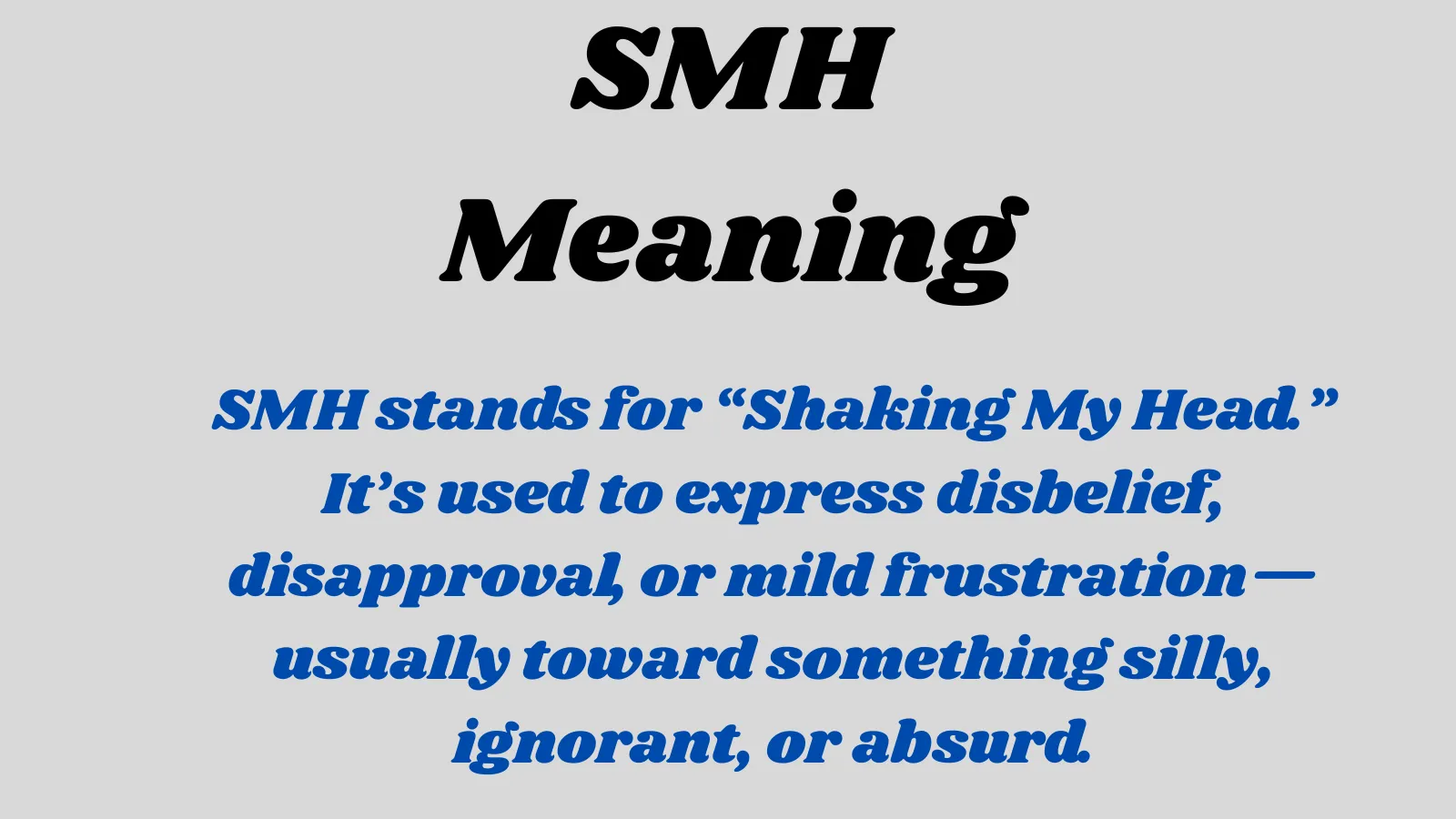 SMH Meaning