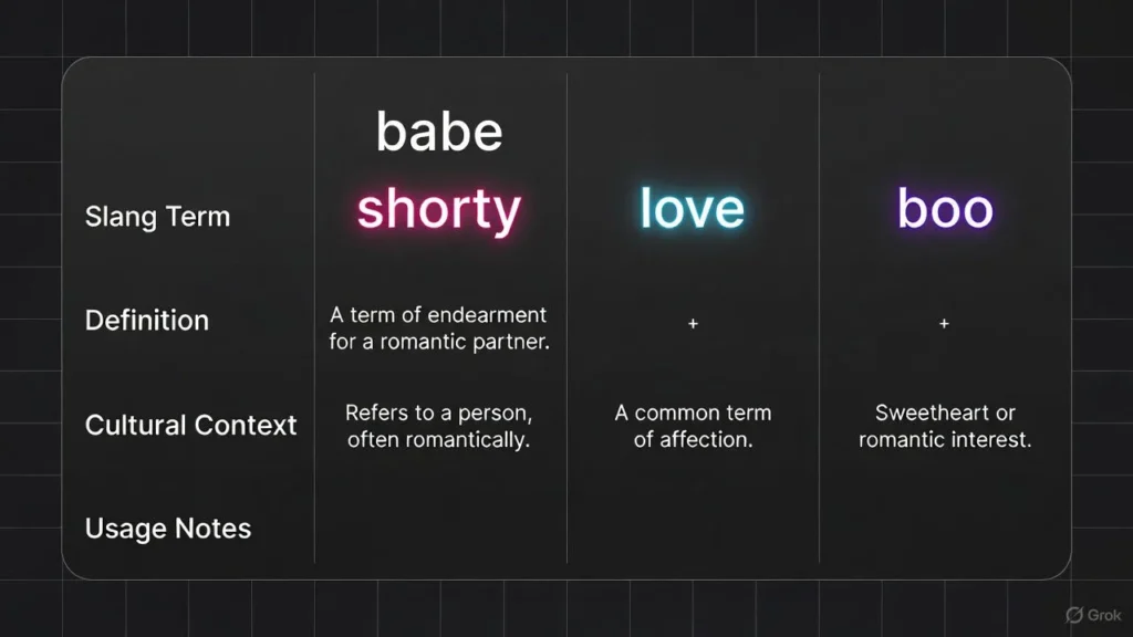 Shawty Similar Terms & Alternatives