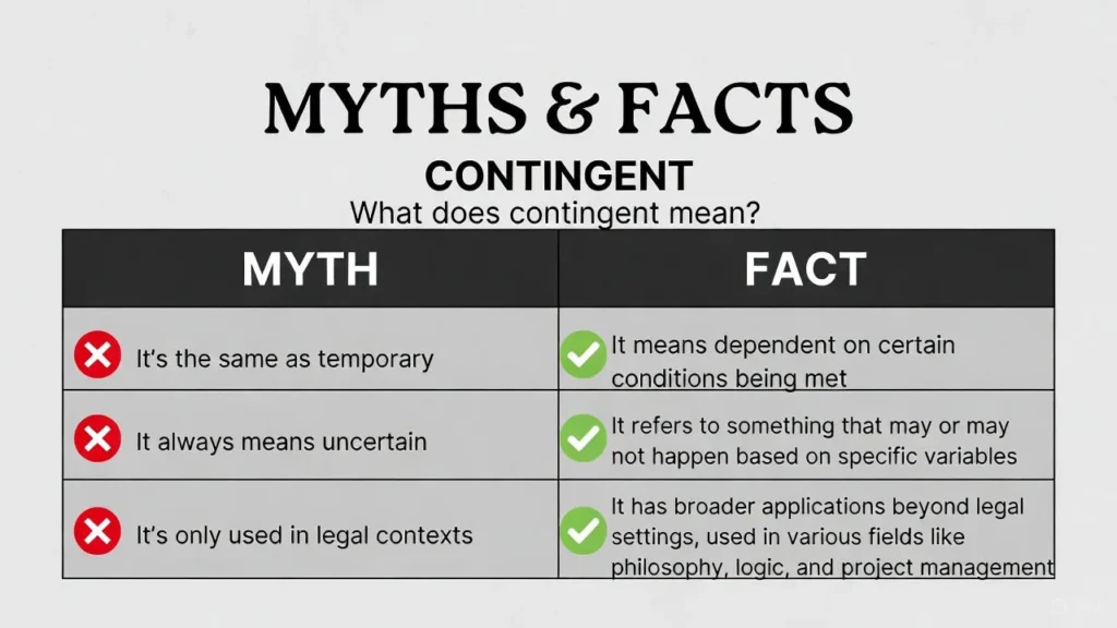 Contingent Common Misconceptions & Clarifications