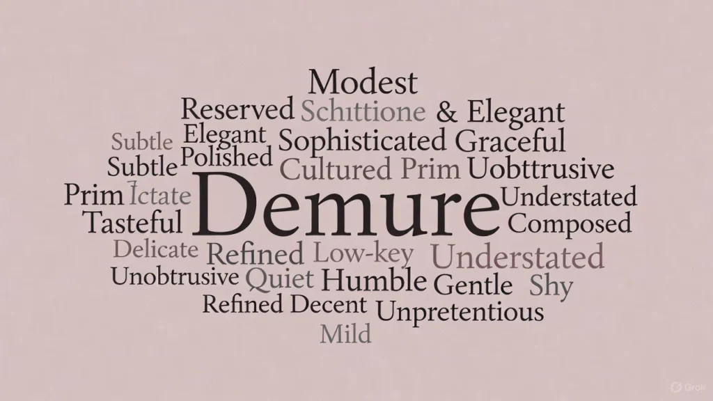 Demure Similar Terms & Alternatives