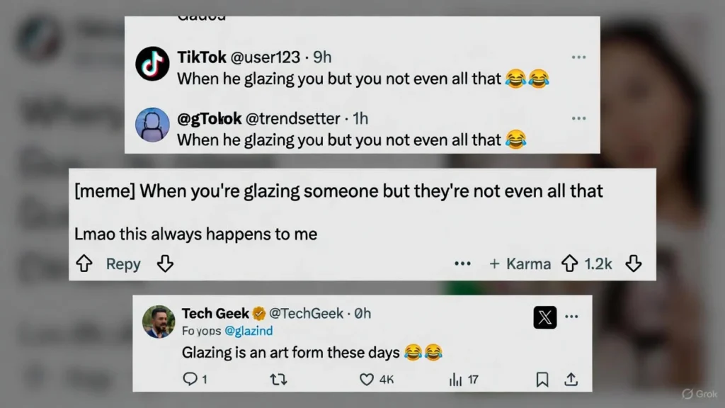 Glazing Usage in Online Communities